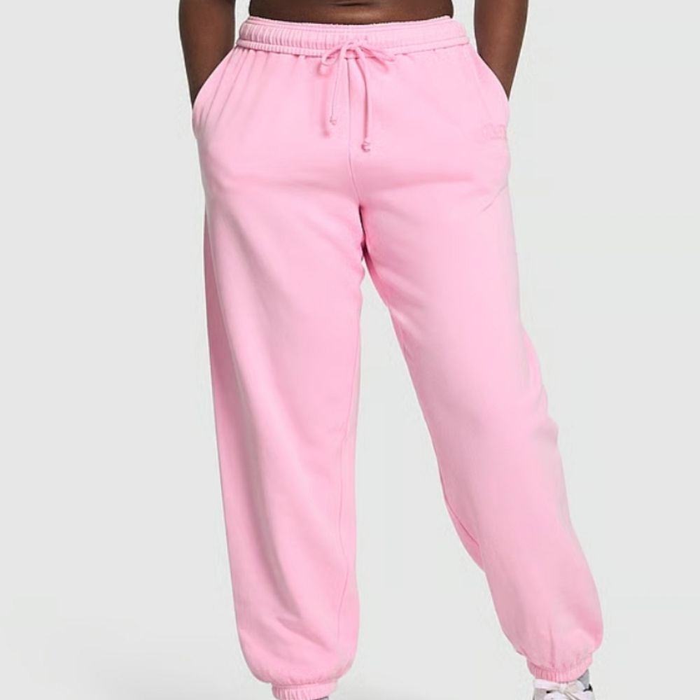 3342 NWT PINK Campus Fleece Sweatpants Sz XS